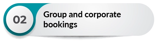 Group and corporate bookings