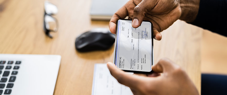Depósito de Cheques para Comprobación Remota a través de aplicación móvil bancaria