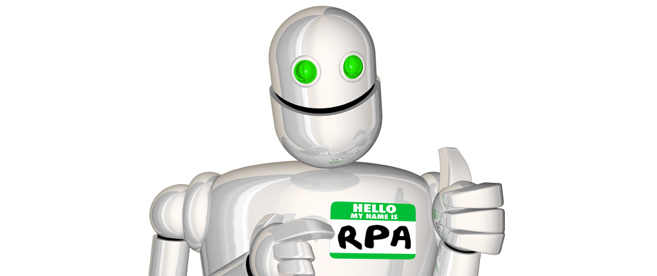 Robot with RPA name tag