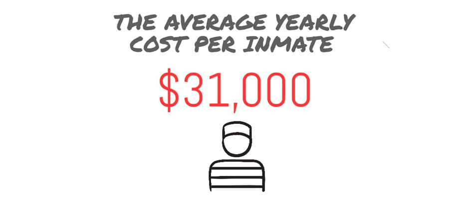 average cost per prisoner per year