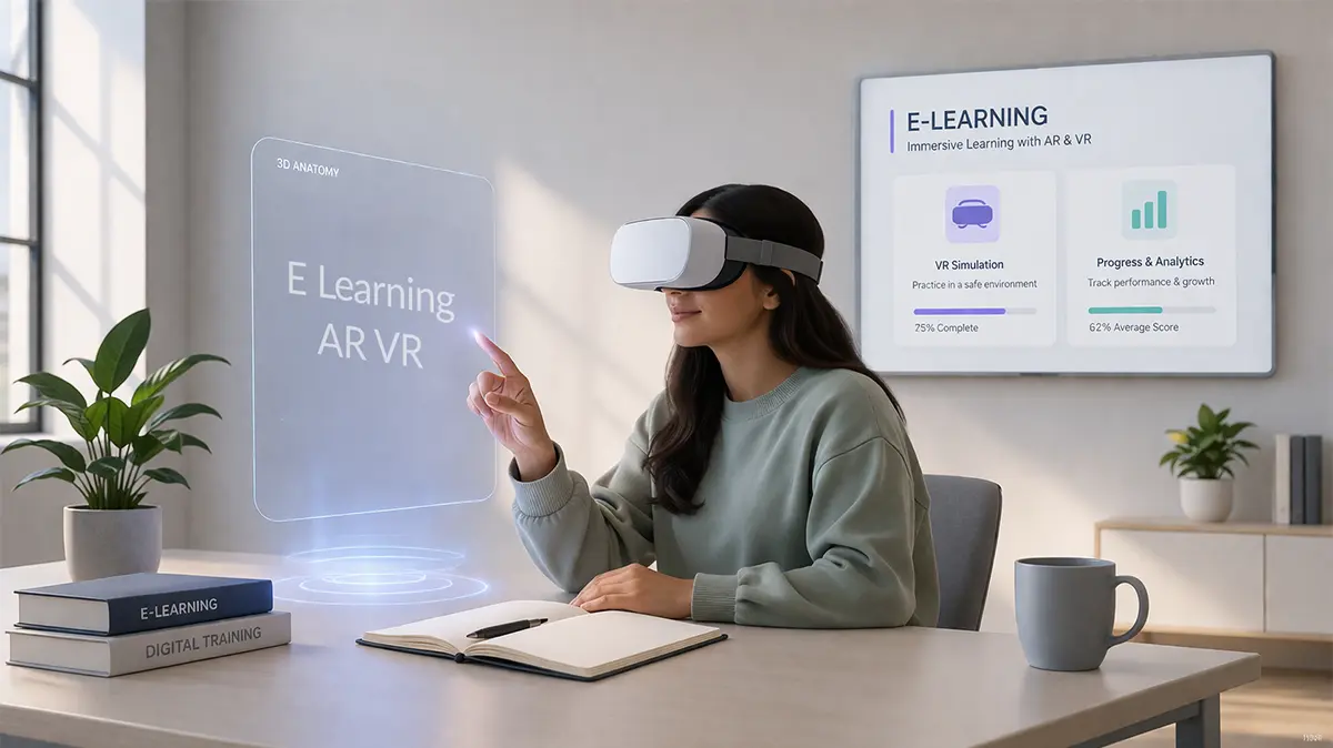 Designing AR and VR E-Learning Content with SCORM and xAPI Standards