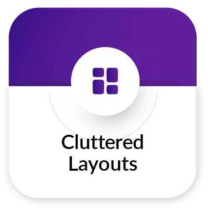 Cluttered ecommerce layout with overcrowded content