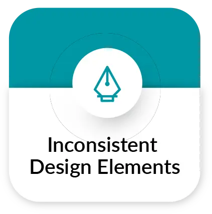 Inconsistent fonts, colors, and buttons in ecommerce design