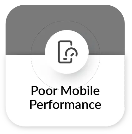 Ecommerce site with poor mobile responsiveness