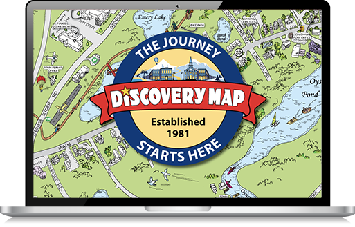 Desktop showing Discovery Map: Choosing The Road Not Taken