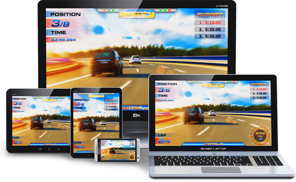 fantasy sports game software development shown on different devices