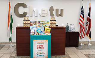 The Chetu Thanksgiving Food Drive collected 146 food items and raised $1,510.