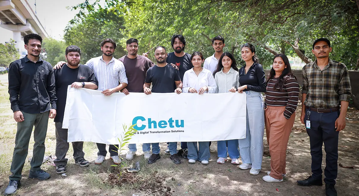 Chetu team members plant trees in Noida for World Environment Day