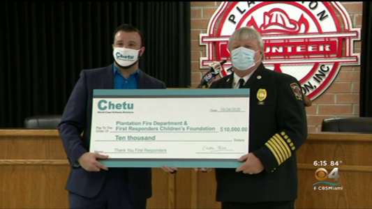 Chetu Foundation Presents $10,000 Donation To Local Fire Department