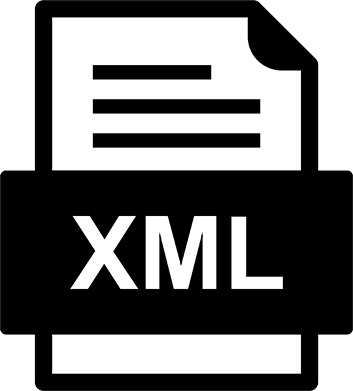 XML application development logo black and white