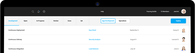 Laptop screen displaying list of Devops consulting services by Chetu Developers.