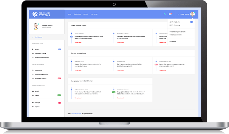 Laptop displaying profile dashboard of Devops consulting services by Chetu Developers.
