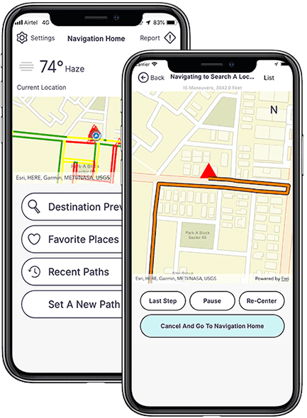 software de GIS en teléfono inteligente