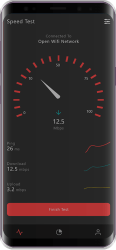 Mobile phones displaying ETA map of flight time and virtual assistant software made by a Chetu AI developer.