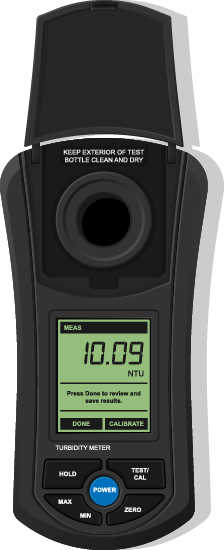 water management software solution used for measuring and comparing the turbidity of water.